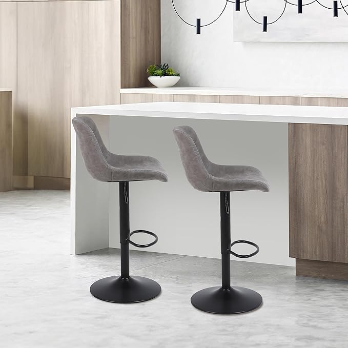 Bar Stools, Swivel Counter Height Barstools - Image 7