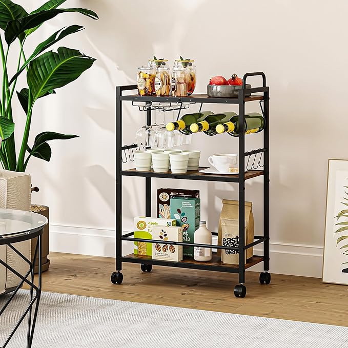 Home Bar Serving Cart, Serving Cart - Image 9