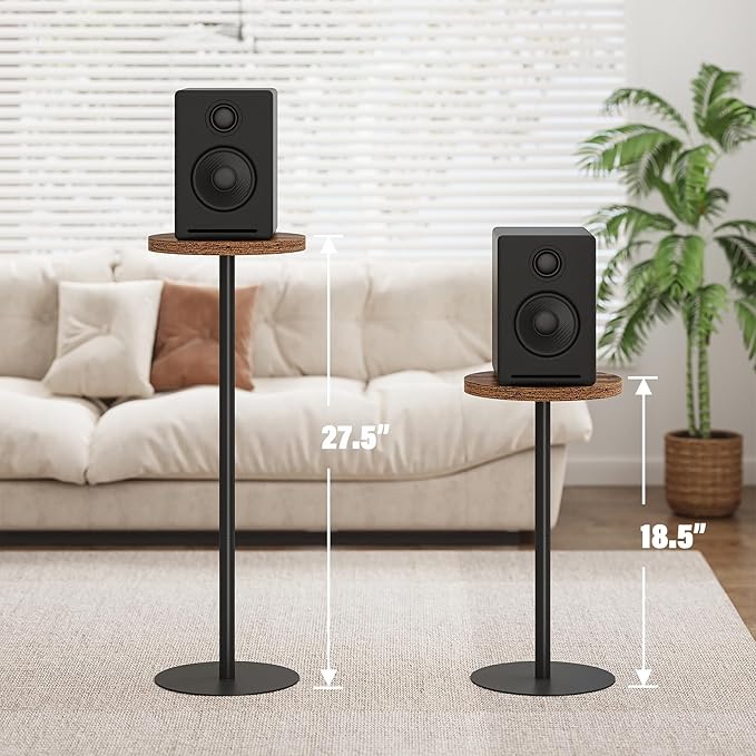 TUTOTAK Tall Round Side Table, Small End Table, Beside Table, Drink Table - Image 2