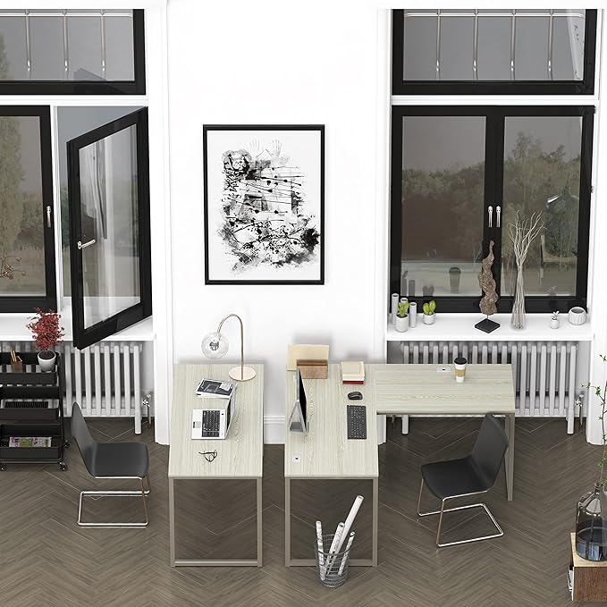 SHW Mission 55-Inch Home Office Computer Desk - Image 7