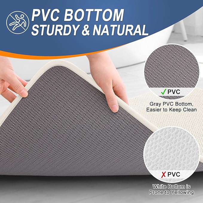 OLANLY Thick Memory Foam Bath Mat Rug 36x24, Extra Soft Absorbent Bathroom Rug - Image 4