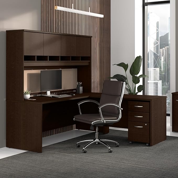 Bush Business Furniture Series C 3 Drawer Mobile File Cabinet in Mocha Cherry - Image 4