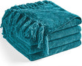 Chenille Throw Blanket for Couch 50"X 60", Soft Cozy Throws by LONGCREATE