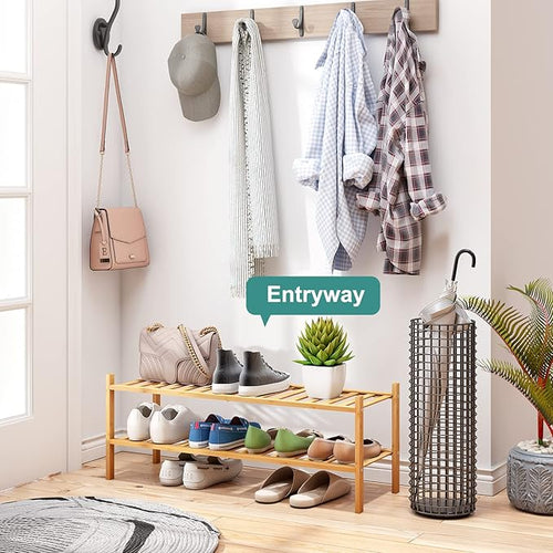 2-Tier Long Shoe Rack for Entryway, Long 33IN | Beautiful | Functional | Sturdy - Image 2