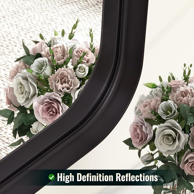 48"x30" Black Bathroom Mirror - Image 5