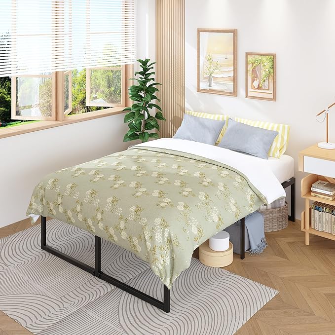 18 Inch King Bed Frame Sturdy Mattress Foundation, Heavy Duty Metal Platform - Image 4