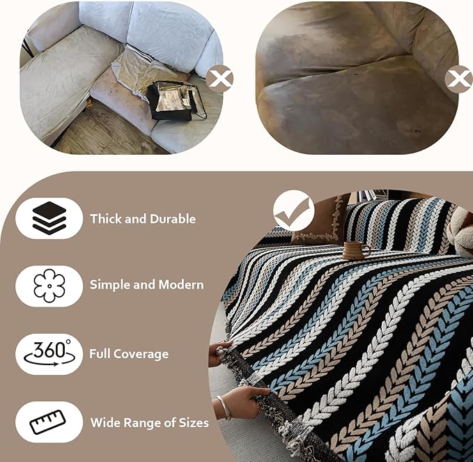 STACYPIK Modern Striped Sofa Cover - Image 4