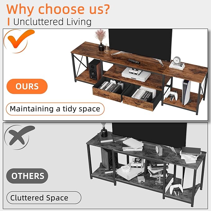 TV Stand with Fabric Drawers - Image 2
