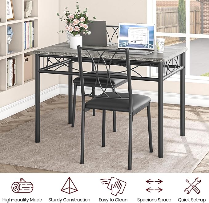 Dining Table Set for 4, Compact Kitchen Table - Image 5