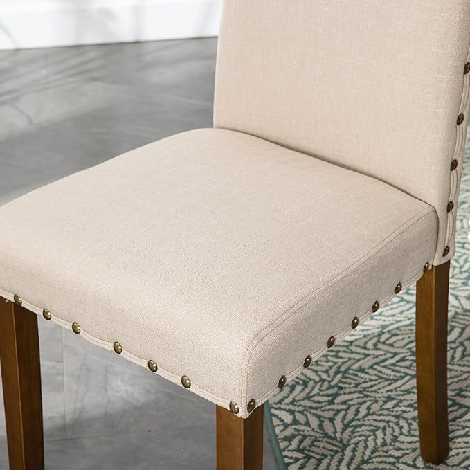 Parsons Kitchen Dining Chair Set Room Modern Upholstered Stylish Fabric High - Image 9