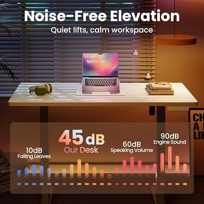HUANUO Electric Standing Desk, 40 x 24 Inch Height Adjustable Computer Desk - Image 6