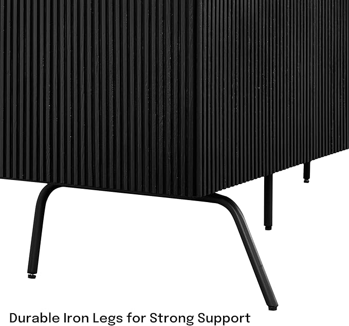 NTC Veil TV Stand with 4 Doors for TVs up to 75’’, Media Console with Vertical - Image 3