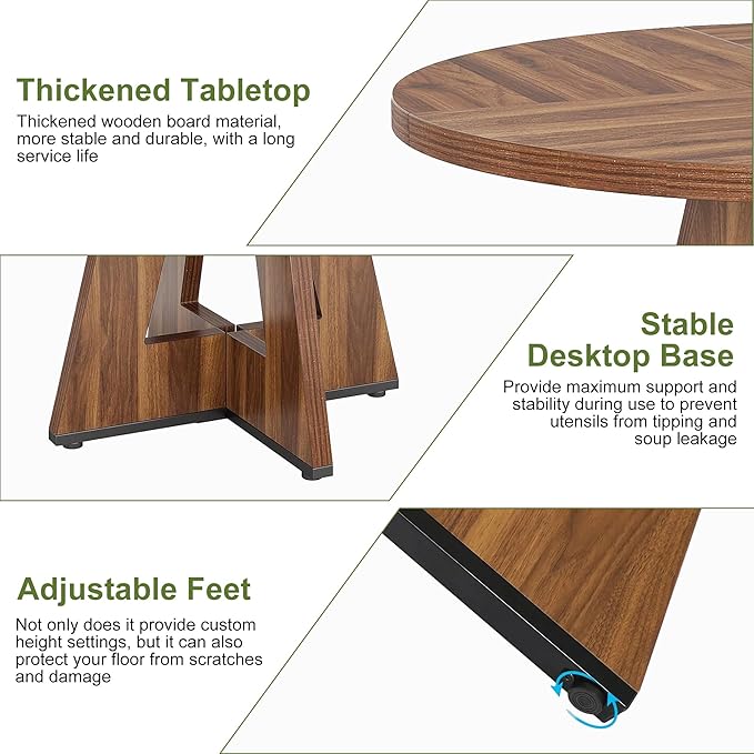 NicBex 47-Inch Round Dining Table - Image 3