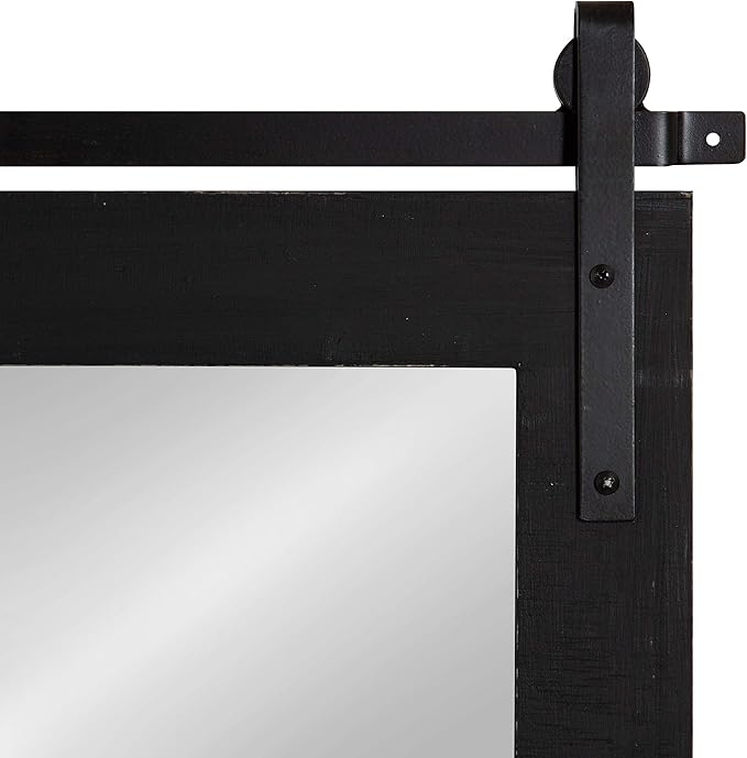 Kate and Laurel Cates Farmhouse Horizontal Wood Framed Wall Mirror, 40 x 26 - Image 4