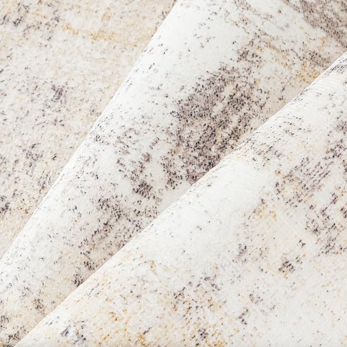 9x12 Washable Area Rug Beige Grey Neutral Abstract Living Room Bedroom Large - Image 9