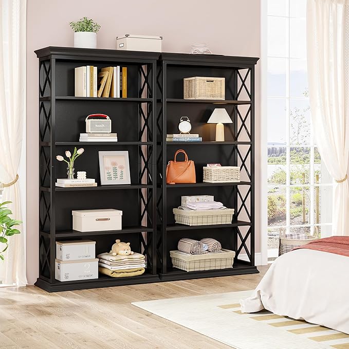 Tribesigns 6-Tier Bookcase, 71 Inches Industrial Bookshelves and Bookcases - Image 6