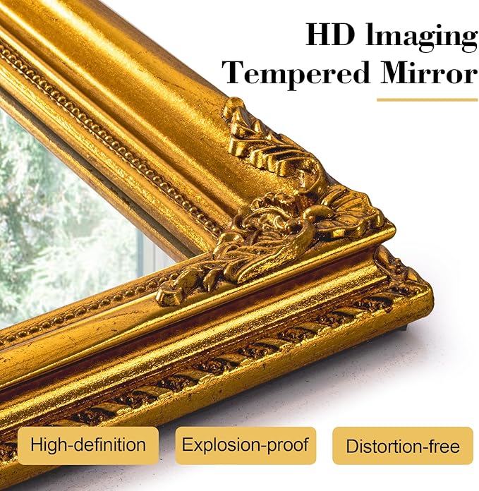 39" x 27" Large Vintage Mirror Wall Decor, Dining Room - Image 3