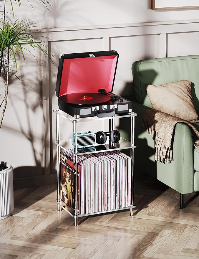 Acrylic Side Table Clear 3-Tier End Table - Image 5