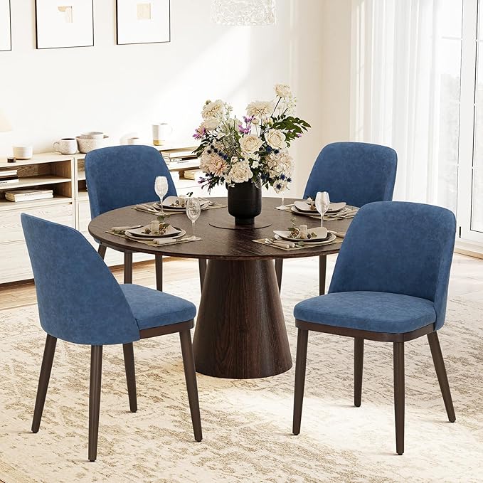 COLAMY Upholstered Dining Chairs Set of 4, Modern Kitchen Chairs by COLAMYINC