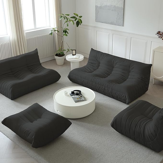 Luxury Sofa Couch Chair, Lazy Floor Seating, Fireside Bean Bag Chair, Ergonomic - Image 6