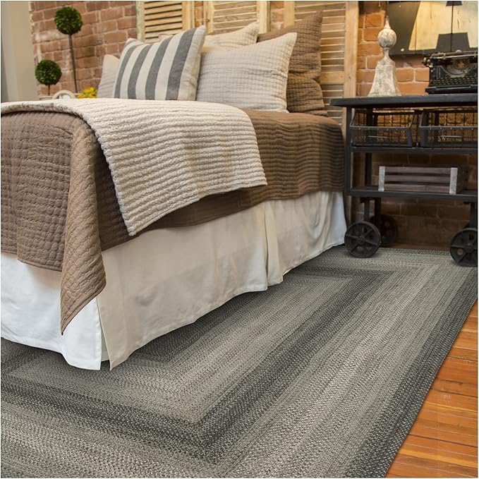 Homespice Flint Hill Braided Dark Gray Area Rugs 8x10' - Image 10
