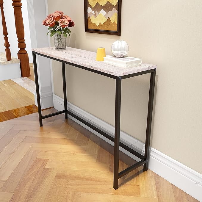 Console Table for Entryway Narrow Sofa Tables Entryway Table Rustic Narrow - Image 7