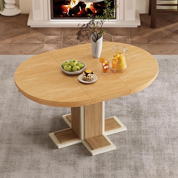 Mid-Century Modern Extendable Round Table - Image 6