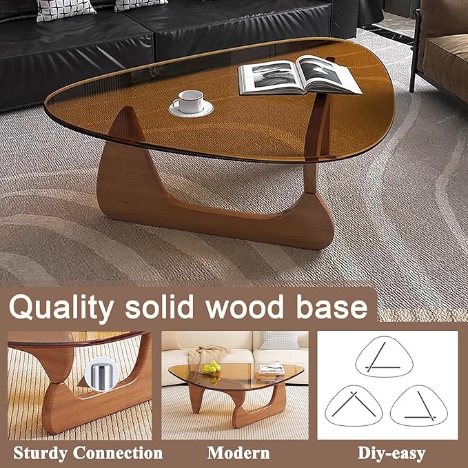 Mid Century Modern Glass Coffee Table, Coffee Table - Image 3