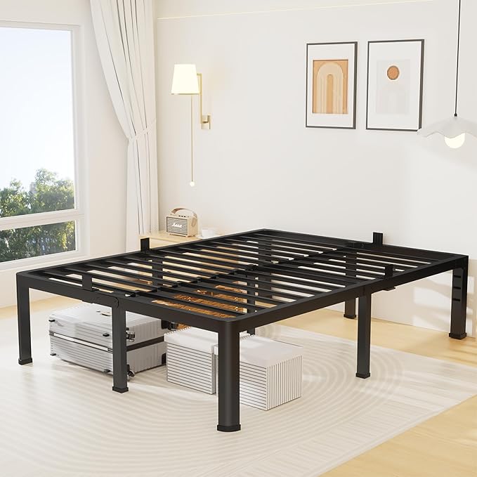16 Inch King Size Metal Platform Bed Frame - Image 9