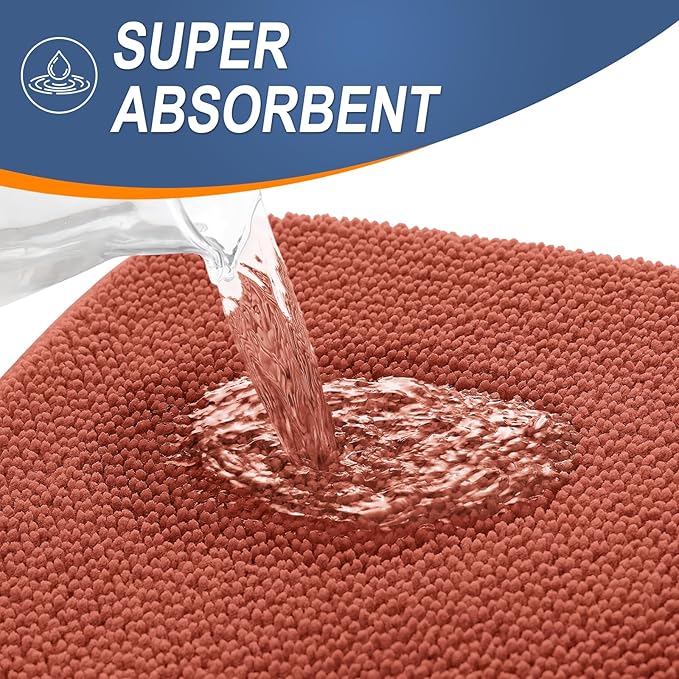 OLANLY Thick Memory Foam Bath Mat Rug 24x16, Extra Soft Absorbent Bathroom Rug - Image 3