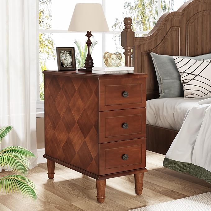 Tribesigns Solid Wood End Table, Fully Assembled Narrow Side Table - Image 8