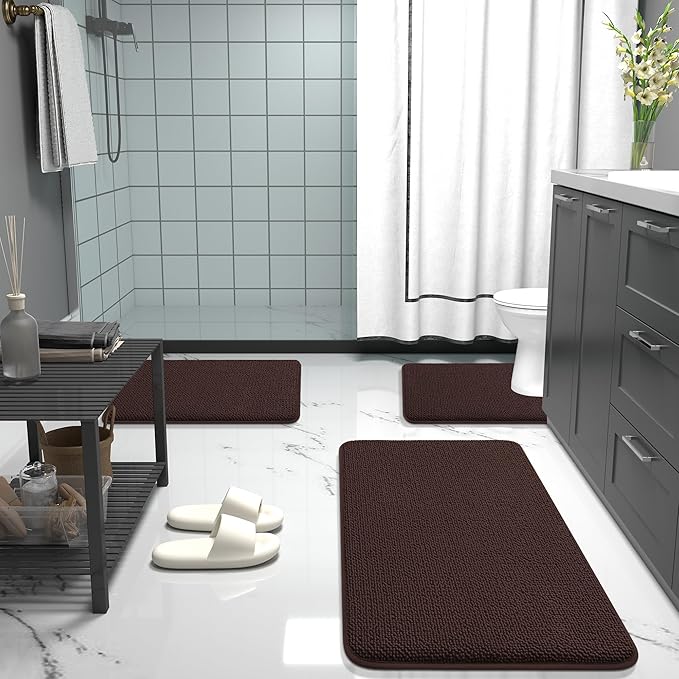OLANLY Thick Memory Foam Bath Mat Rug 34x21, Extra Soft Absorbent Bathroom Rug - Image 7