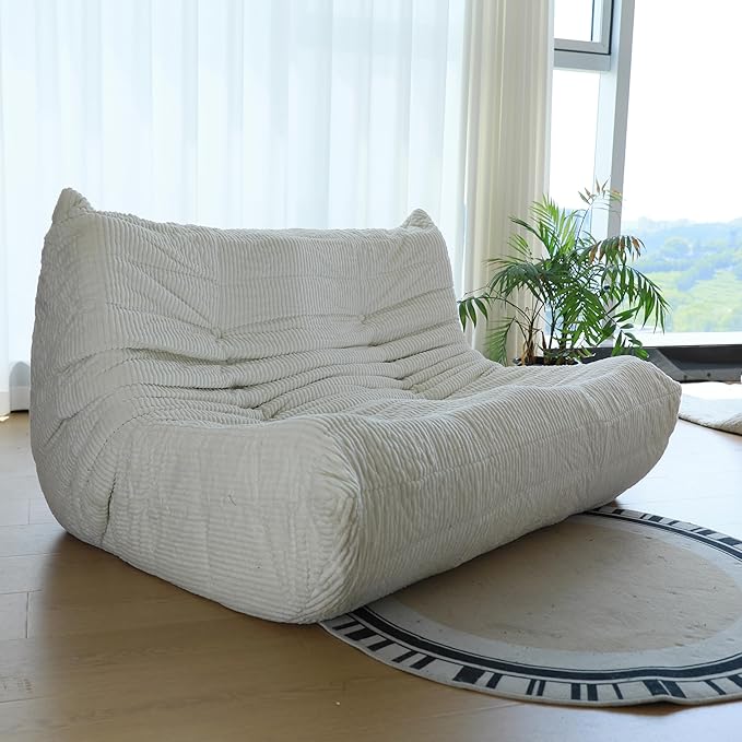 Fireside Loveseat Mid-Century Armless Sofa — Twin-Size Floor Lounger in Soft - Image 6