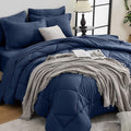 HEVUMYI Navy Blue Twin Comforter Set by HEVUMYI