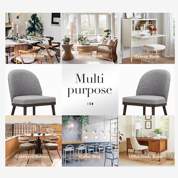 COLAMY Upholstered Dining Chairs Set of 6, Large Dining Room Kitchen Chairs - Image 7