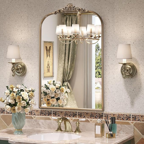 24" x 36" Antique Gold Arched Mirror - Image 2