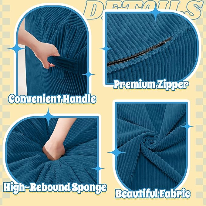 HABUTWAY 4FT Bean Bag Chair, Giant Bean Bag Chairs - Image 6