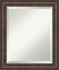 Amanti Art Brown Wall Mirror 24x20 Caleb Brown Rectangle Bathroom Mirror by AmantiArt