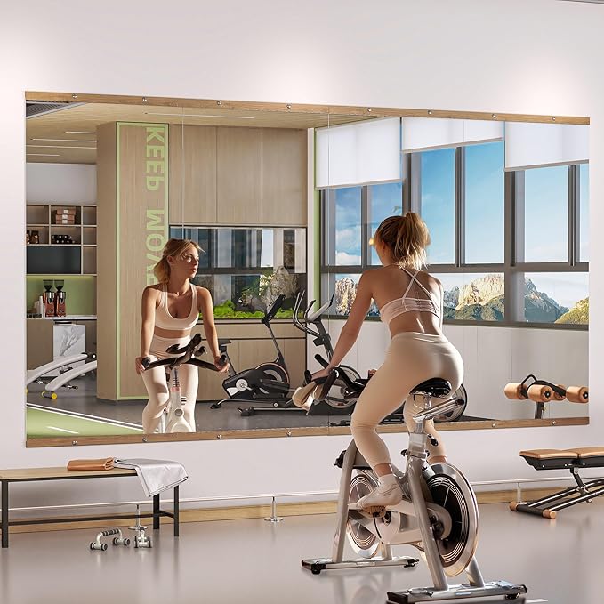 Hasipu 4Pcs 48''x24'' Home Gym Mirror Large Full Length Wall Mounted Full Body - Image 9