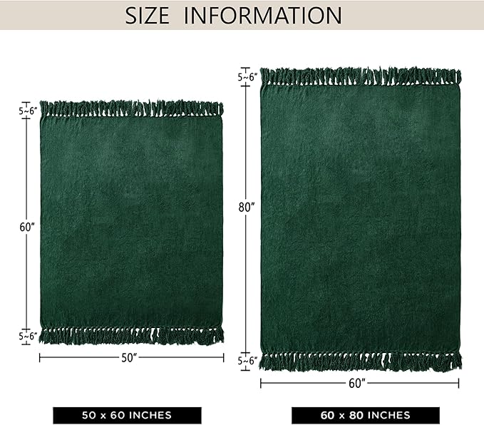 Chenille Throw Blanket for Couch 50"X 60", Soft Cozy Throws - Image 3