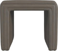 HomePop Modern Channel Tufted Faux Leather Ottoman Home Décor|Ottoman by HomePop