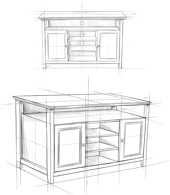 SIMPLIHOME Amherst Solid Wood Universal TV Media Stand, 54 Inch Wide, - Image 13