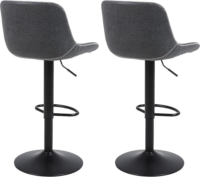 Bar Stools Set of 2, Swivel Counter Height Barstools - Image 7
