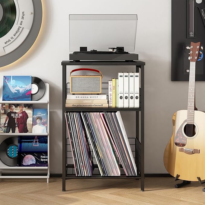 X-cosrack Side Table, Small End Table Record Player Stand - Image 6