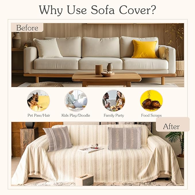 Couch Cover for Dogs Washable Sofa Cover, Sectional Couch Covers, Sofa Covers - Image 8