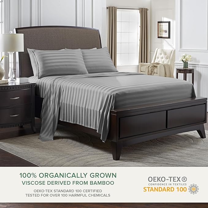 Twin Sheets by Pure Bamboo, Genuine 100% Organic Viscose Derived from Bamboo - Image 2
