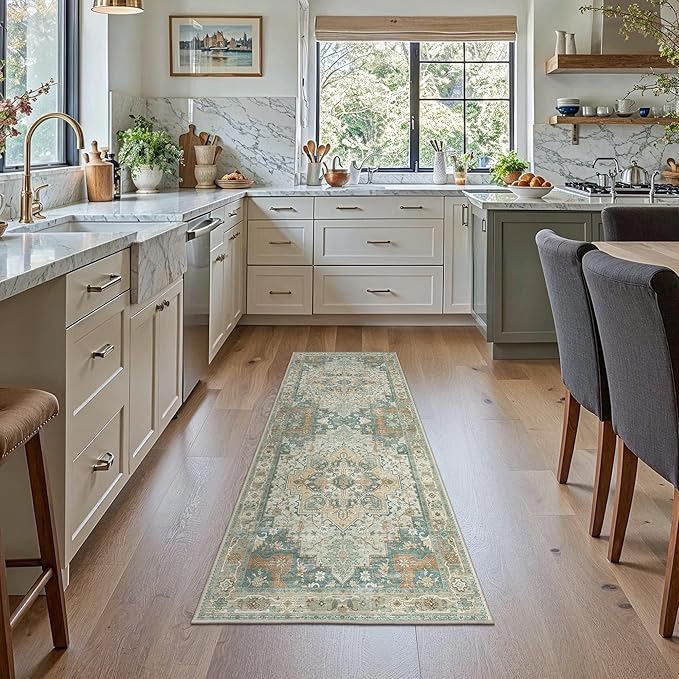 GENIMO 2x10 Runner Rugs for Hallway, Machine Washable Non Slip Vintage Rugs - Image 8
