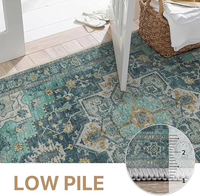 GENIMO 2x7 Runner Rugs for Hallway, Machine Washable Non Slip Vintage Rugs - Image 5
