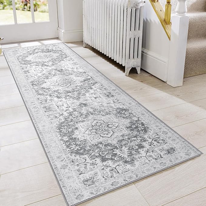 GENIMO Runner Rug 2x7, Non Slip Vintage Machine Washable Hallway Runner by GENIMO