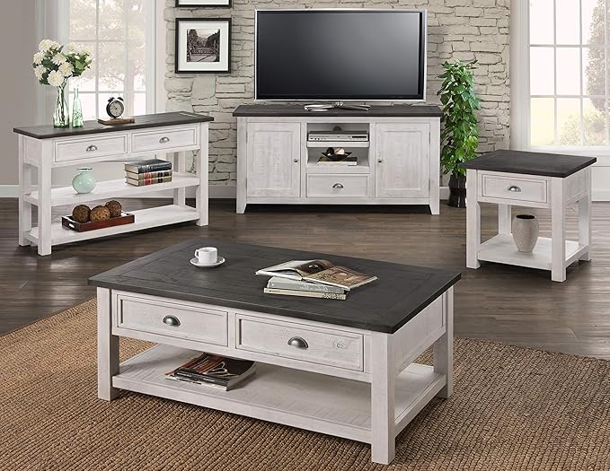 Martin Svensson Home Monterey Solid Wood Sofa Console Table White - Image 8
